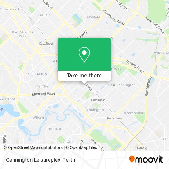 Cannington Leisureplex map