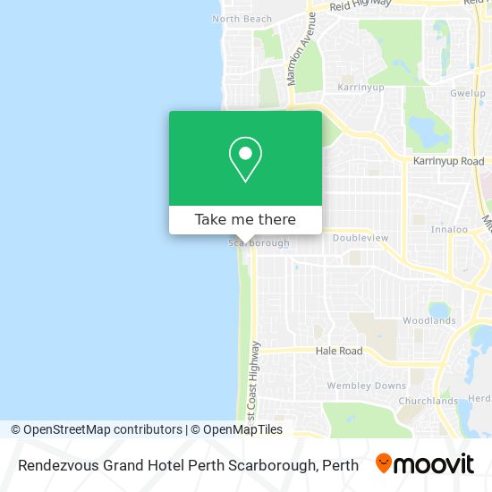 Mapa Rendezvous Grand Hotel Perth Scarborough