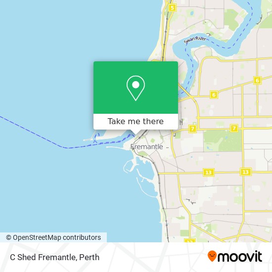 Mapa C Shed Fremantle