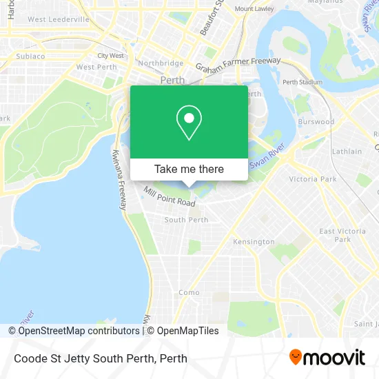 Mapa Coode St Jetty South Perth