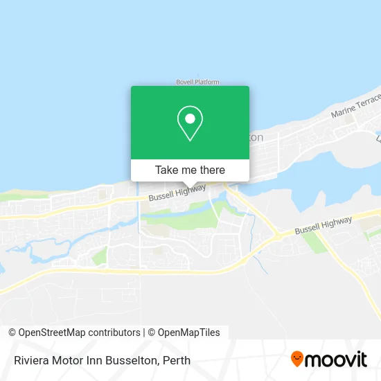 Mapa Riviera Motor Inn Busselton