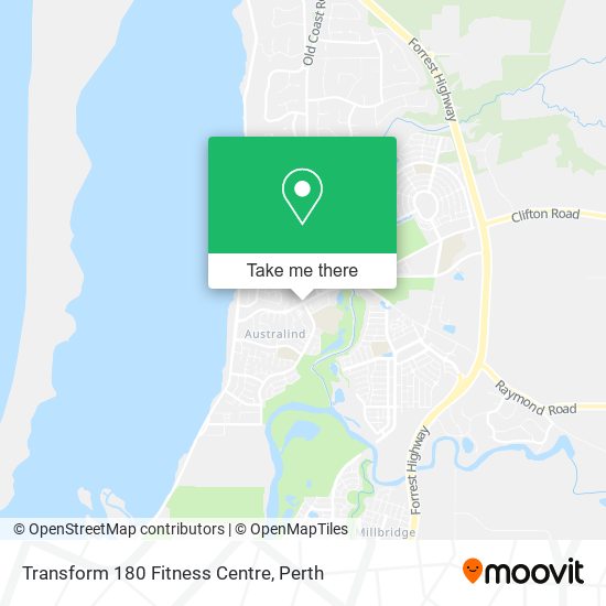 Transform 180 Fitness Centre map