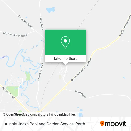 Mapa Aussie Jacks Pool and Garden Service