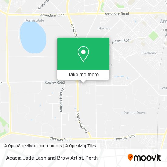 Acacia Jade Lash and Brow Artist map