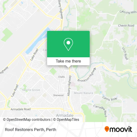 Mapa Roof Restorers Perth
