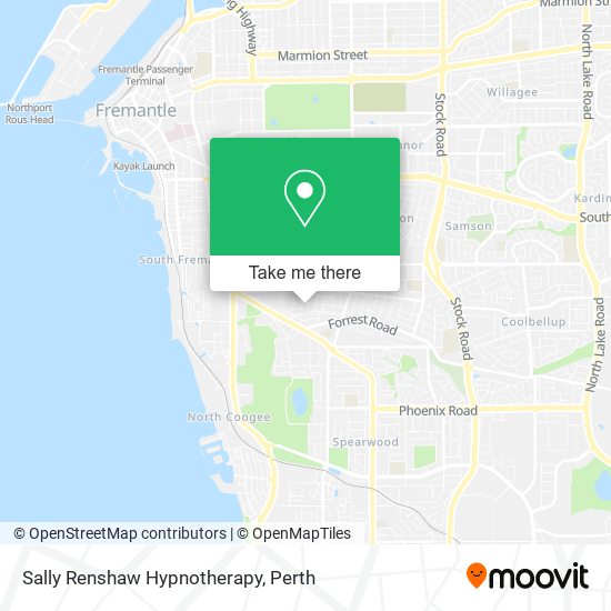 Sally Renshaw Hypnotherapy map