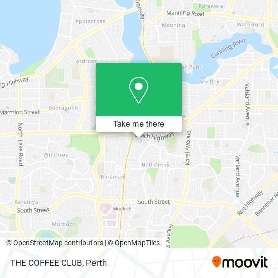 THE COFFEE CLUB map