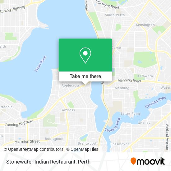 Mapa Stonewater Indian Restaurant