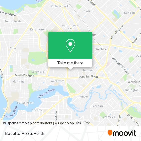Bacetto Pizza map