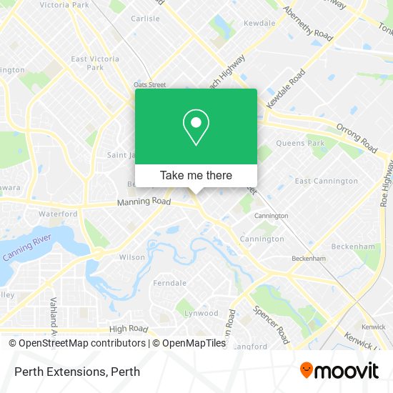 Mapa Perth Extensions