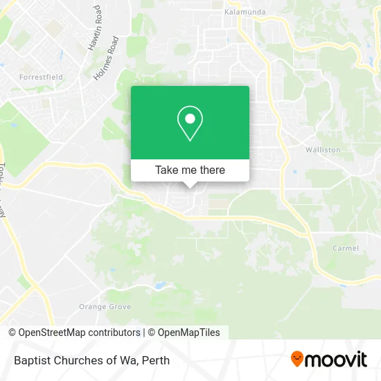 Mapa Baptist Churches of Wa