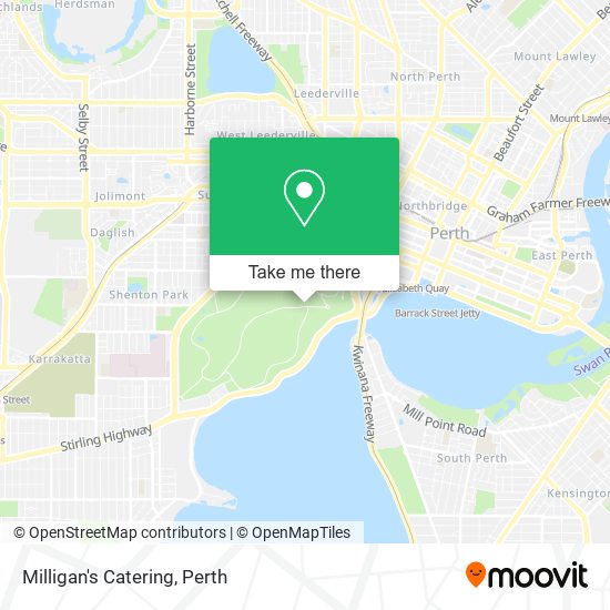Milligan's Catering map