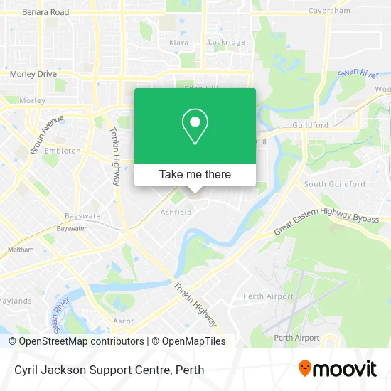 Mapa Cyril Jackson Support Centre