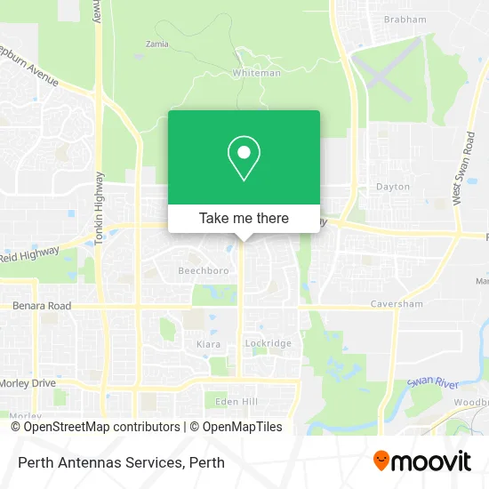 Mapa Perth Antennas Services
