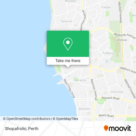 Shopafrolic map