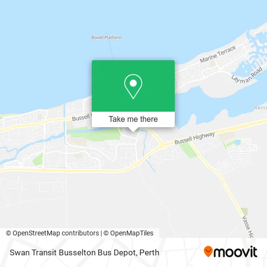 Swan Transit Busselton Bus Depot map