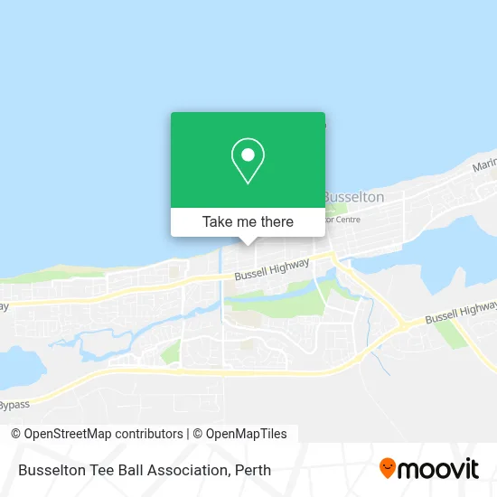 Mapa Busselton Tee Ball Association