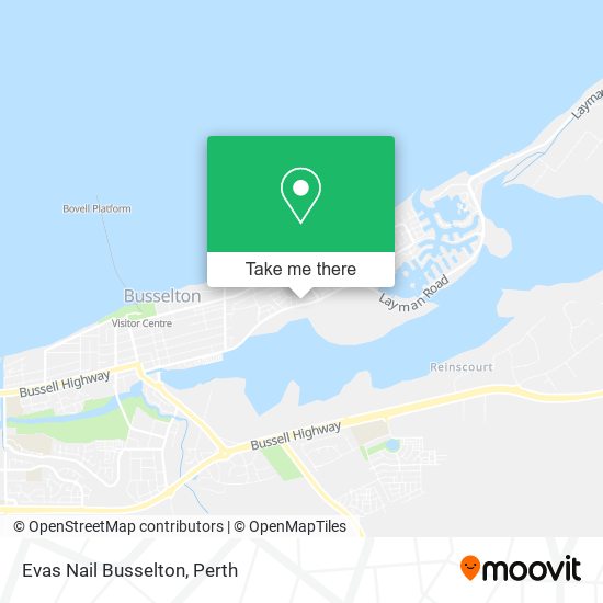 Evas Nail Busselton map