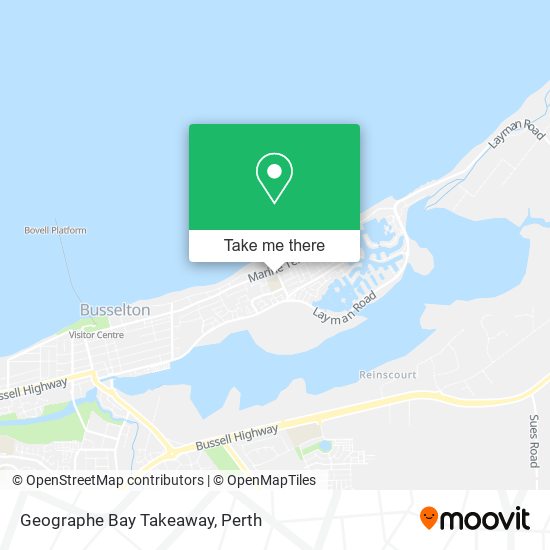 Geographe Bay Takeaway map