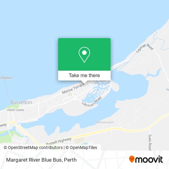 Margaret River Blue Bus map