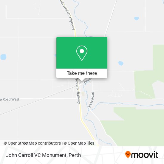 John Carroll VC Monument map