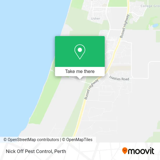 Mapa Nick Off Pest Control