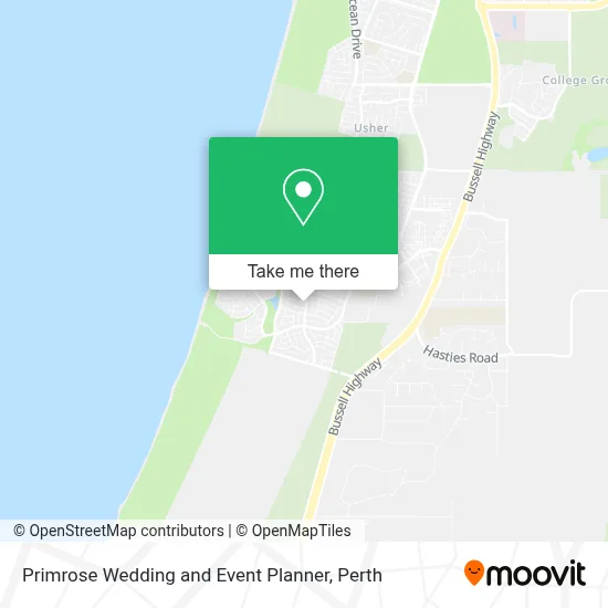 Mapa Primrose Wedding and Event Planner