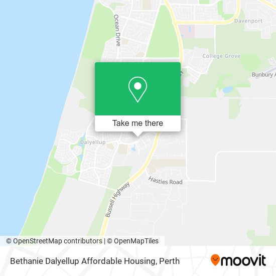 Bethanie Dalyellup Affordable Housing map