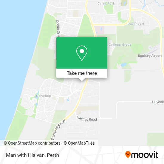 Mapa Man with His van