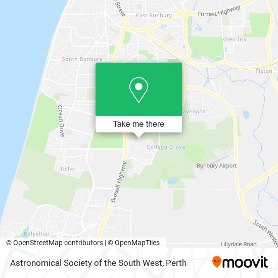 Astronomical Society of the South West map