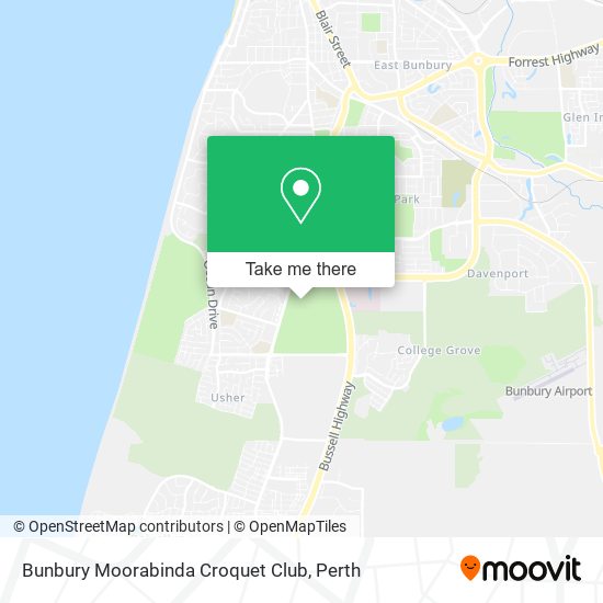 Bunbury Moorabinda Croquet Club map