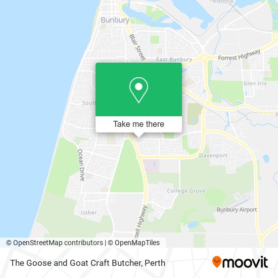 The Goose and Goat Craft Butcher map