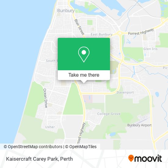 Mapa Kaisercraft Carey Park