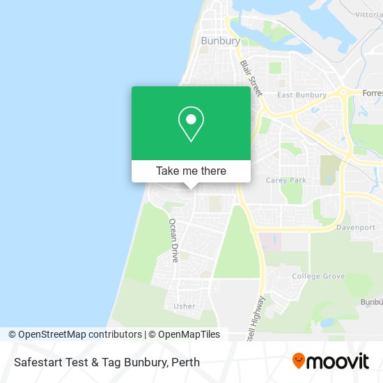 Safestart Test & Tag Bunbury map