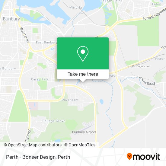 Perth - Bonser Design map