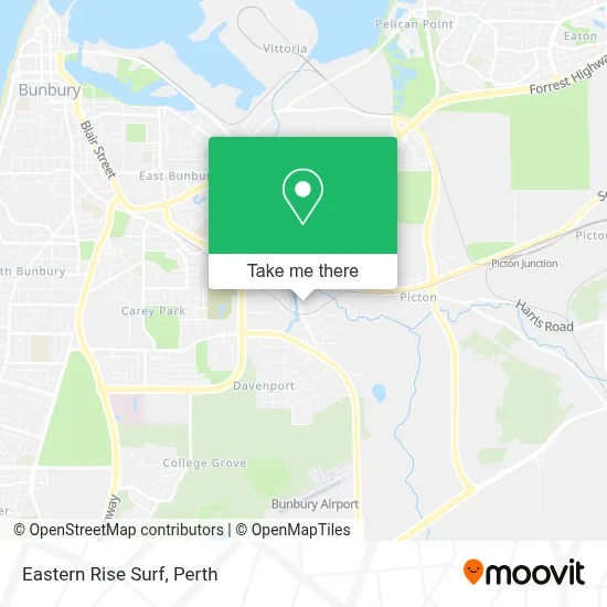 Mapa Eastern Rise Surf