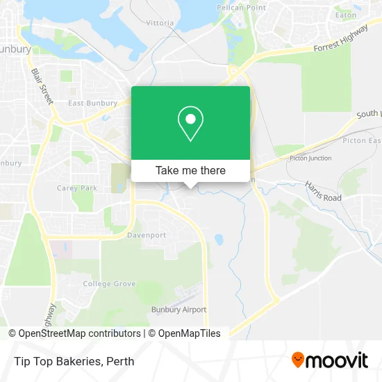 Mapa Tip Top Bakeries