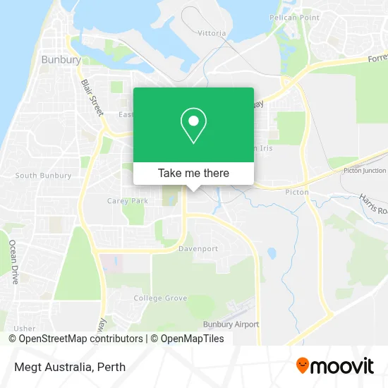Mapa Megt Australia
