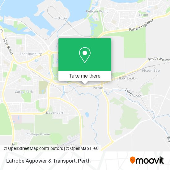 Latrobe Agpower & Transport map