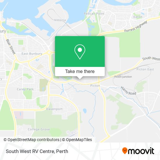 South West RV Centre map