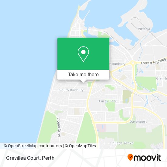 Mapa Grevillea Court