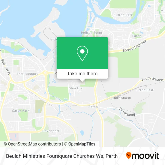 Mapa Beulah Ministries Foursquare Churches Wa