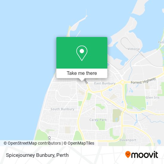 Mapa Spicejourney Bunbury