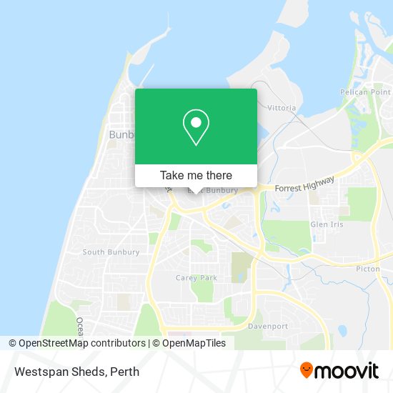 Mapa Westspan Sheds