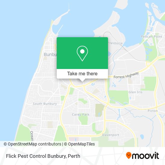 Flick Pest Control Bunbury map