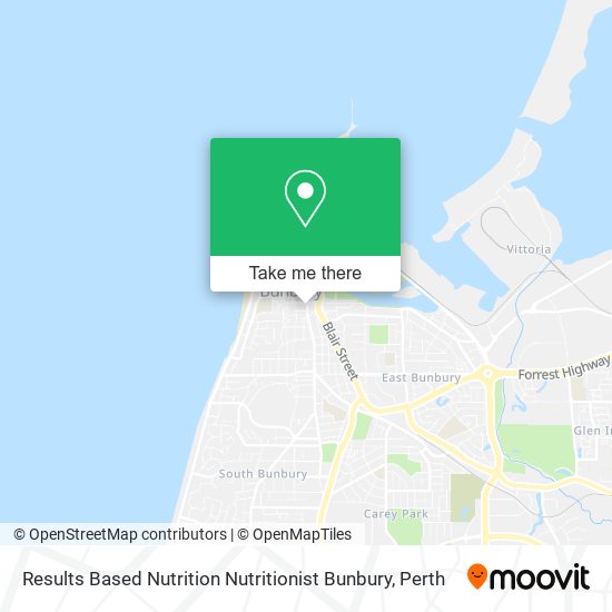 Results Based Nutrition Nutritionist Bunbury map