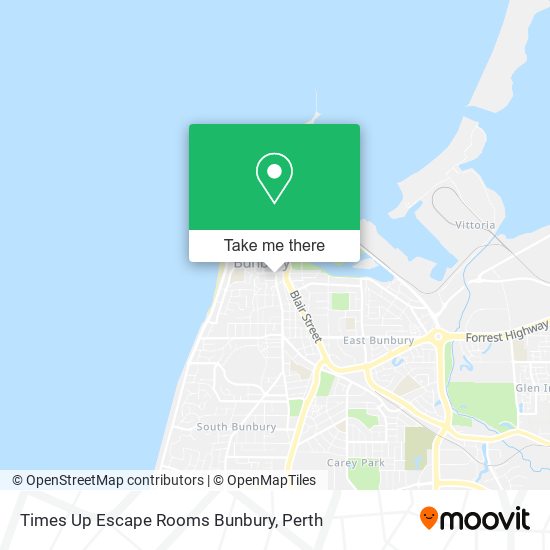 Times Up Escape Rooms Bunbury map