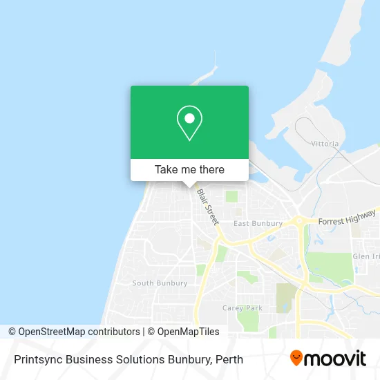 Mapa Printsync Business Solutions Bunbury