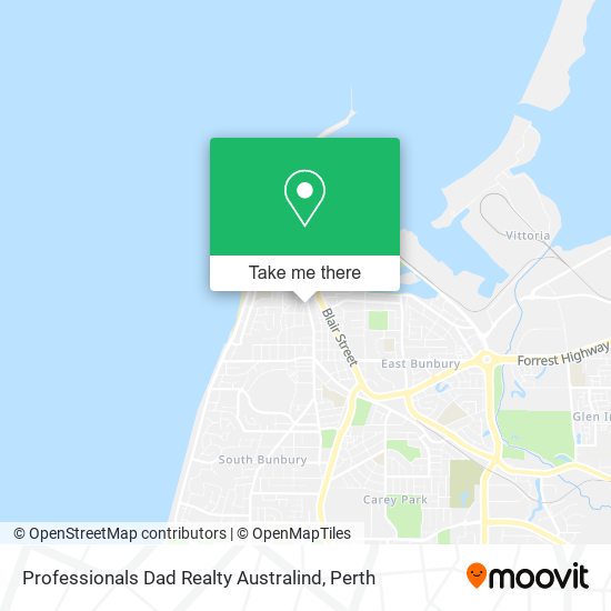 Professionals Dad Realty Australind map