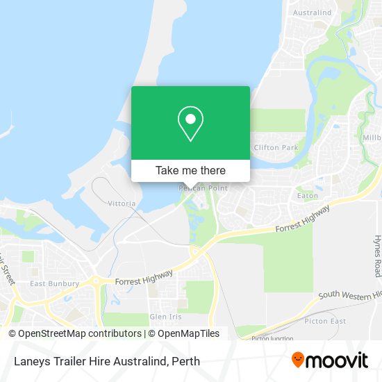 Mapa Laneys Trailer Hire Australind